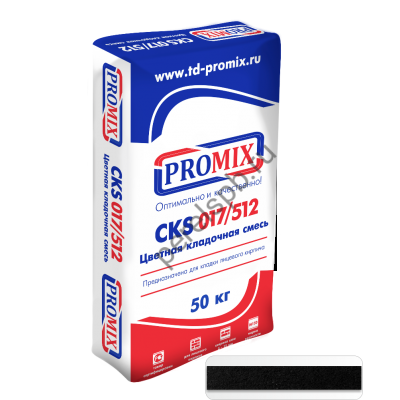 Цветная кладочная смесь Promix: цвет Черный, 50 кг - perelspb