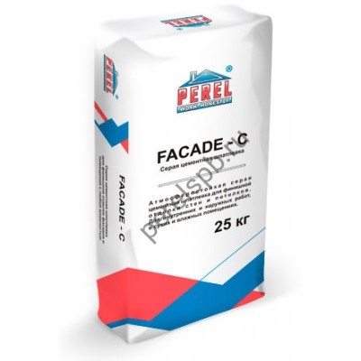 Серая цементная шпатлевка FACADE - C - perelspb